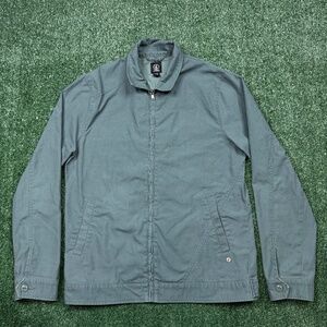 Volcom Workwear Jacket Men's Size M Green Full Zip Collared Streetwear Casual
